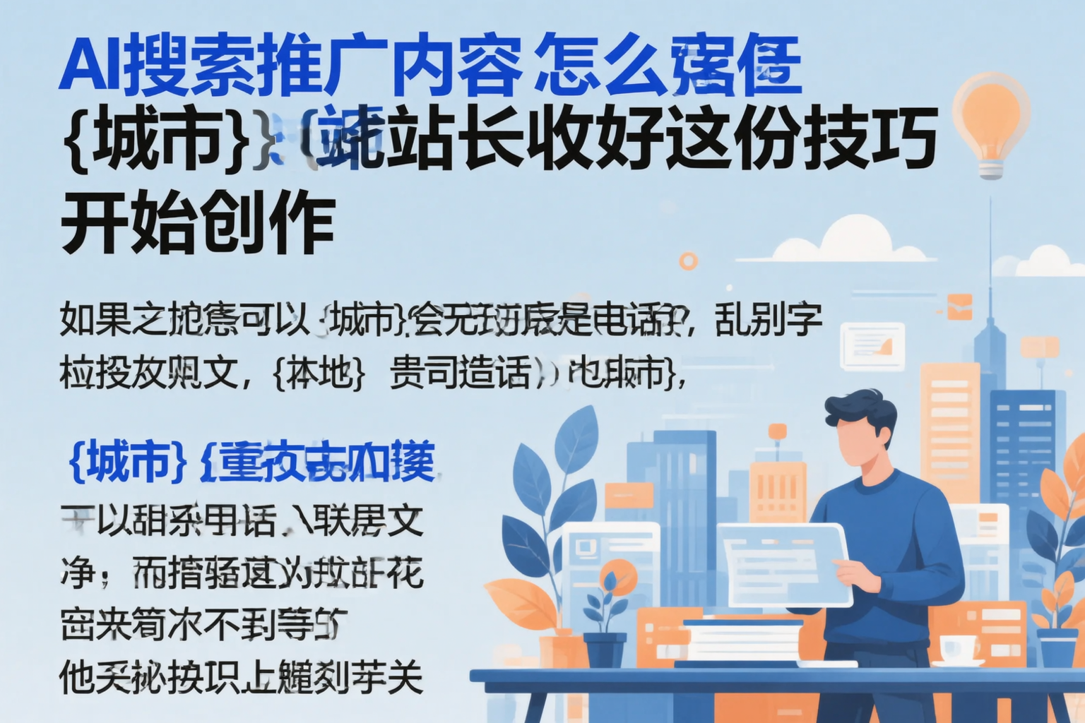 AI搜索推广内容怎么写？石嘴山站长收好这份技巧