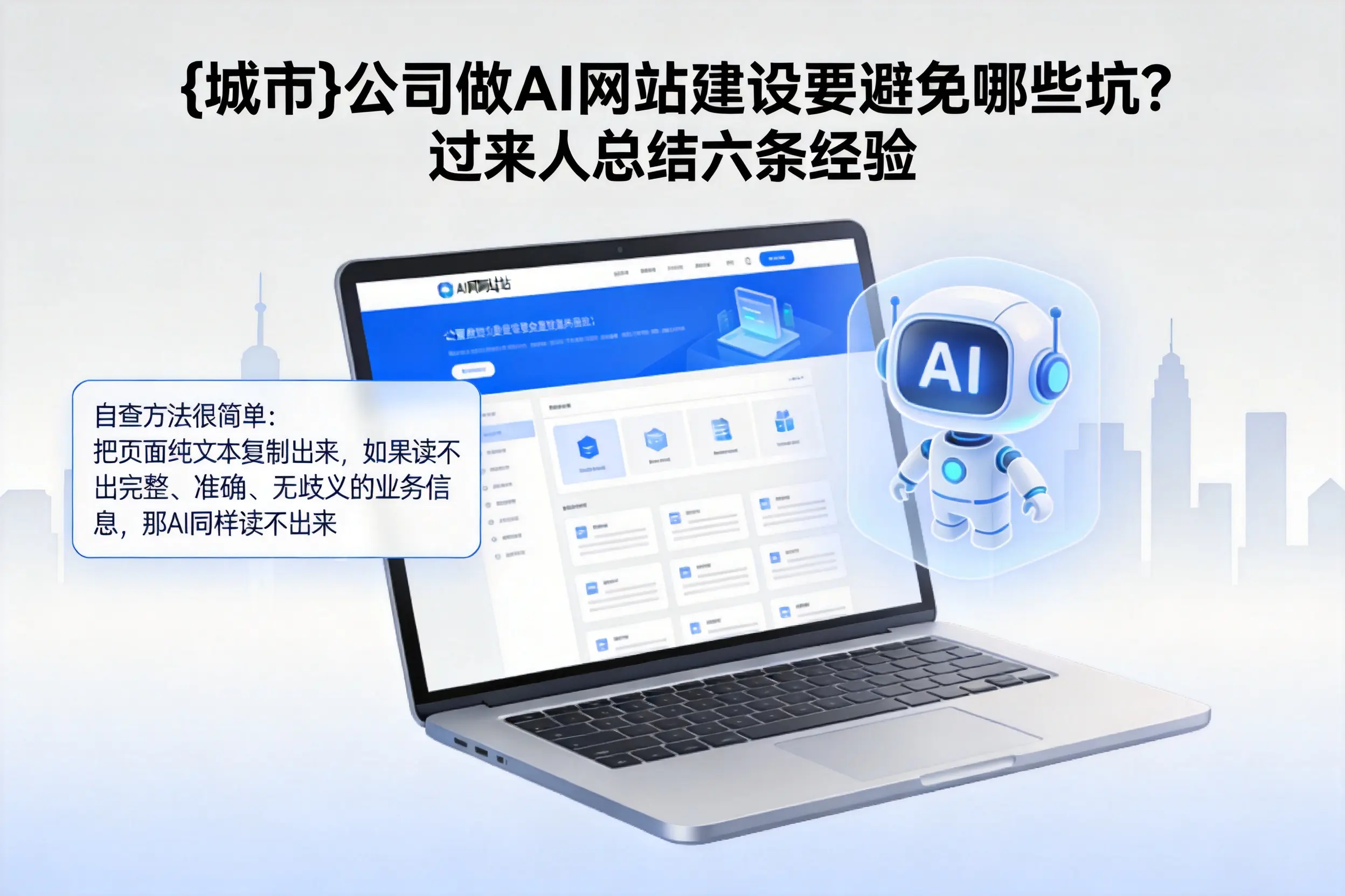 石嘴山公司做AI网站建设要避免哪些坑?过来人总结六条经验