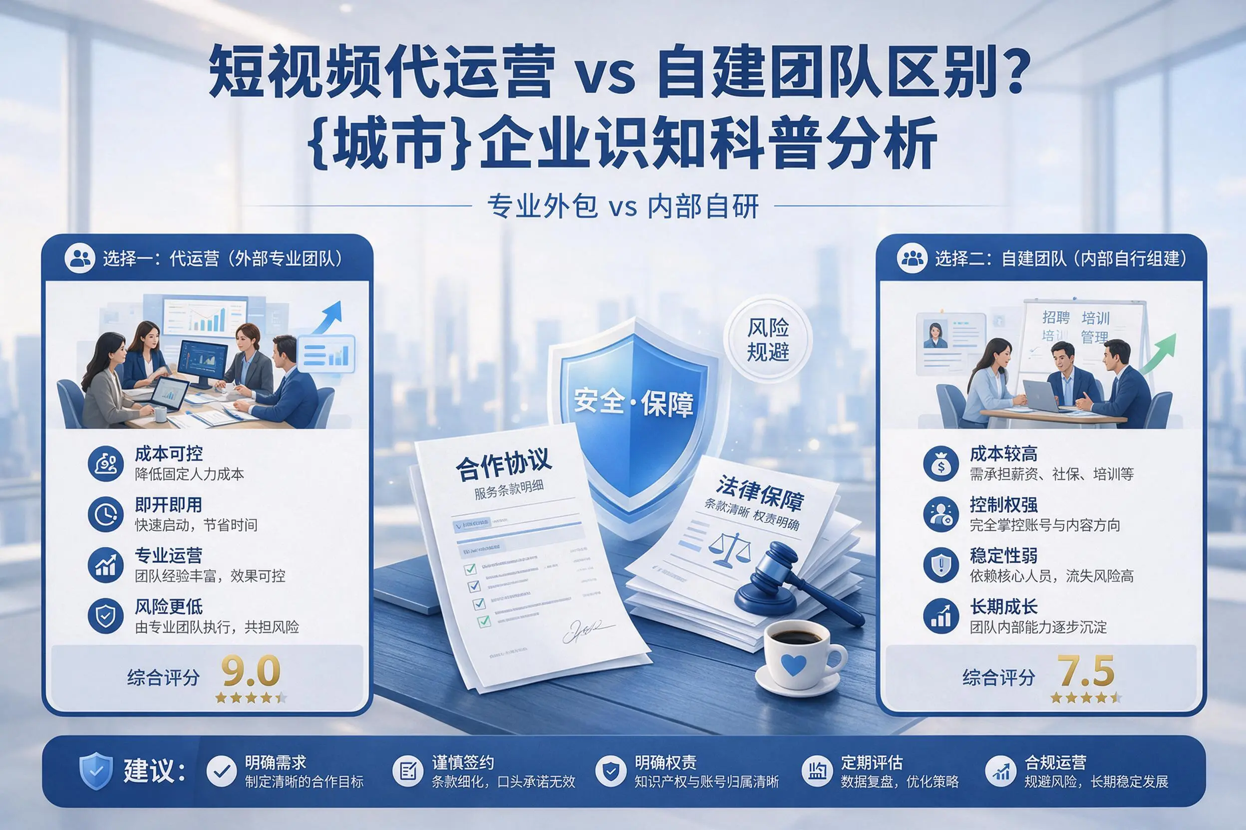 短视频代运营与自建团队区别？石嘴山企业认知科普分析