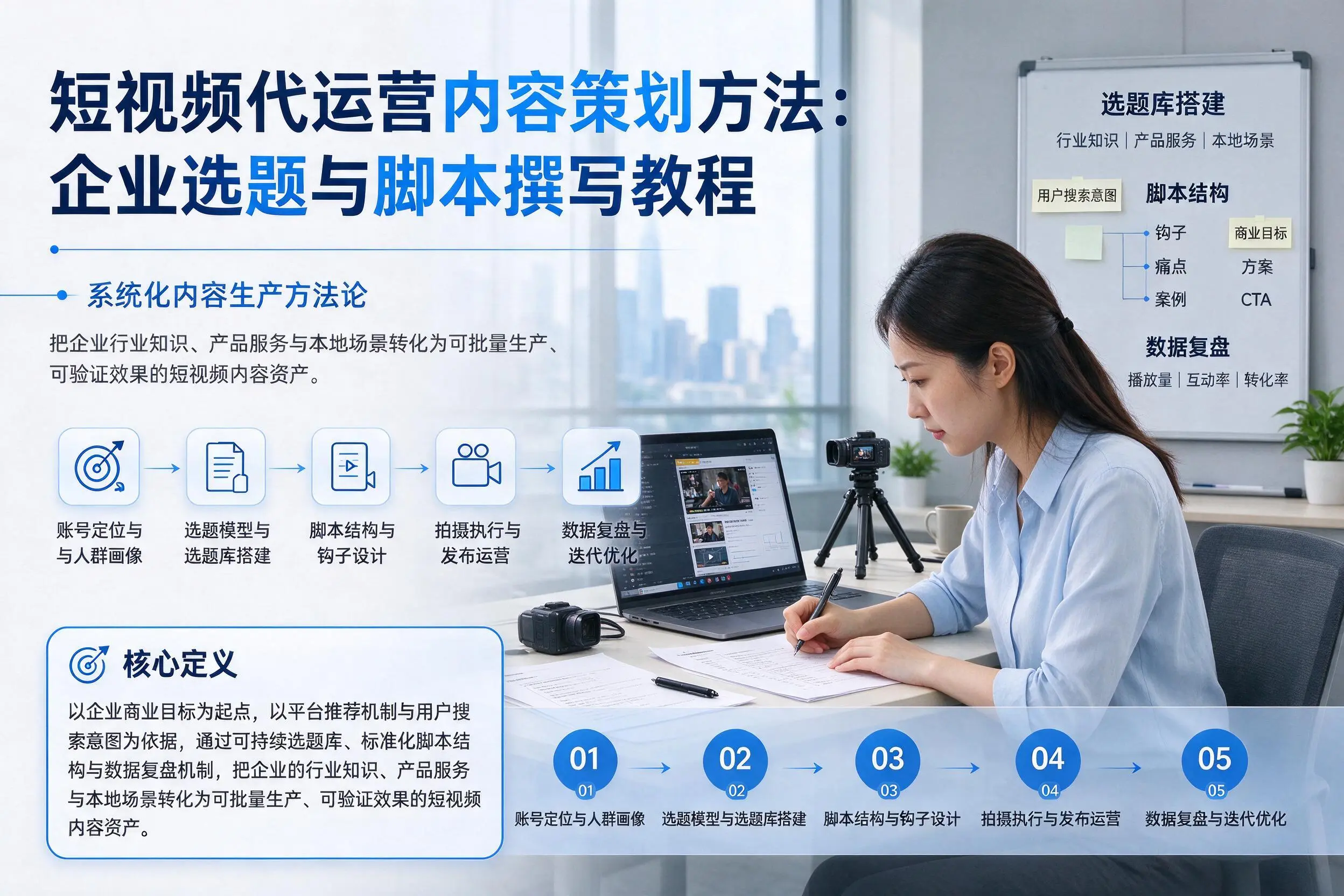 短视频代运营内容策划方法:石嘴山企业选题与脚本撰写教程