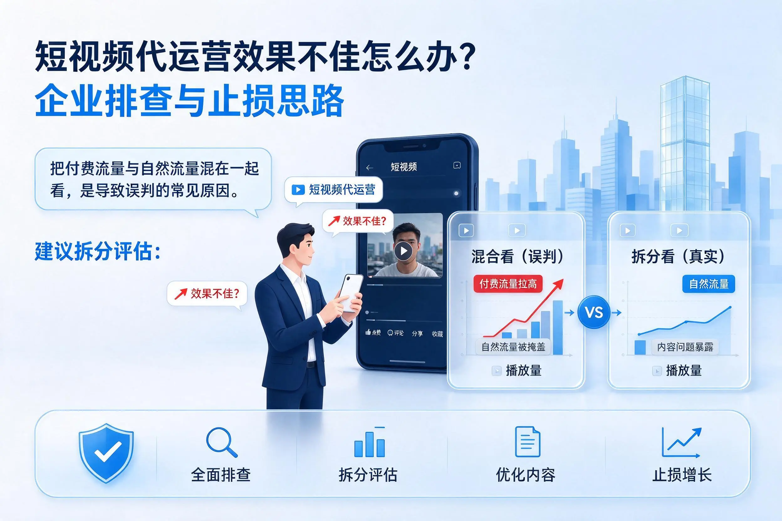 短视频代运营效果不佳怎么办?石嘴山企业排查与止损思路
