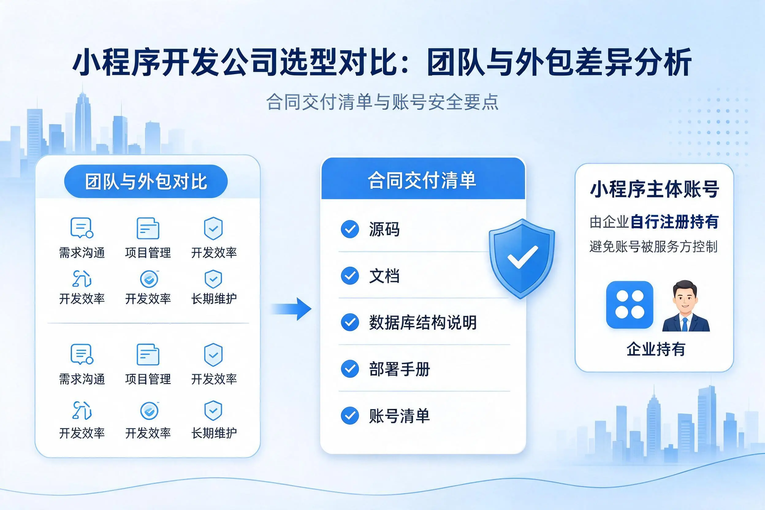 石嘴山小程序开发公司选型对比:团队与外包差异分析