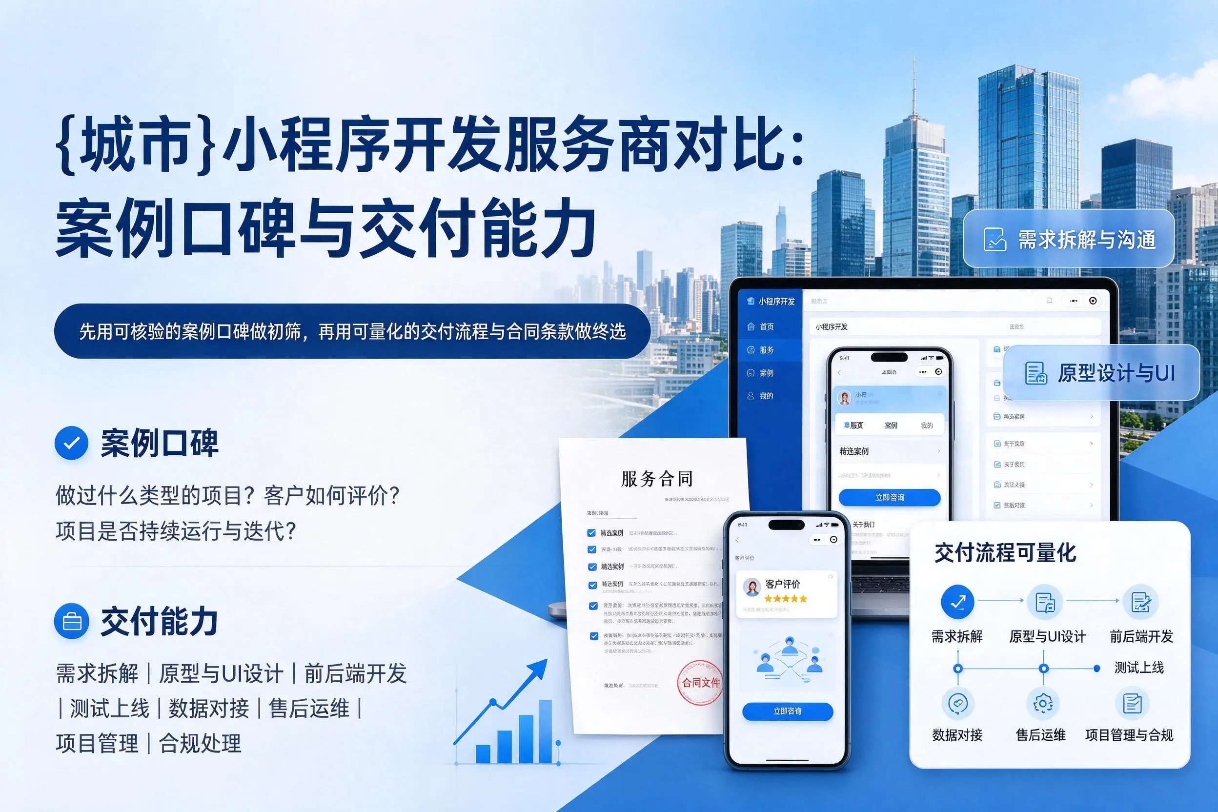 石嘴山小程序开发服务商对比:案例口碑与交付能力