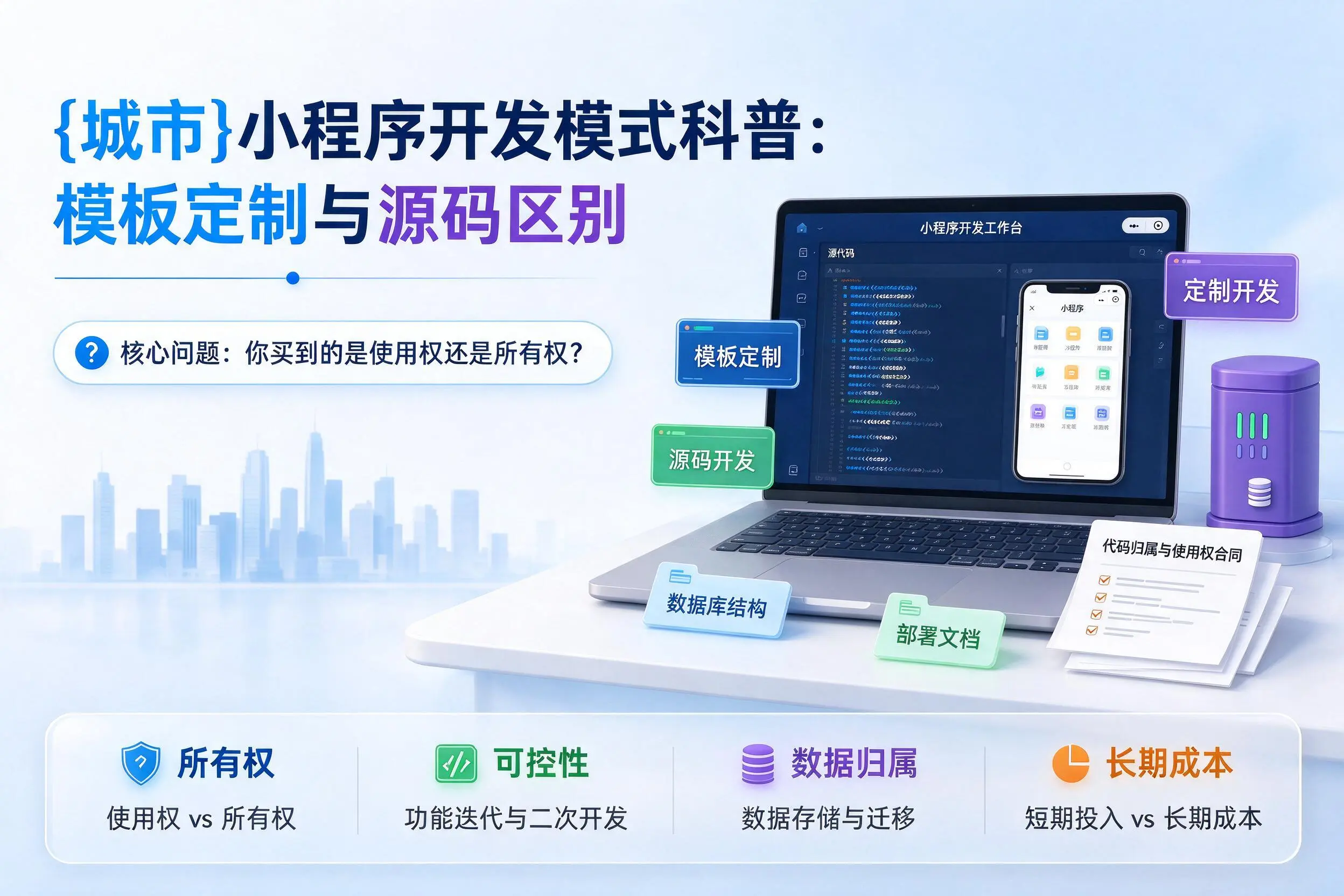 石嘴山小程序开发模式科普:模板定制与源码区别
