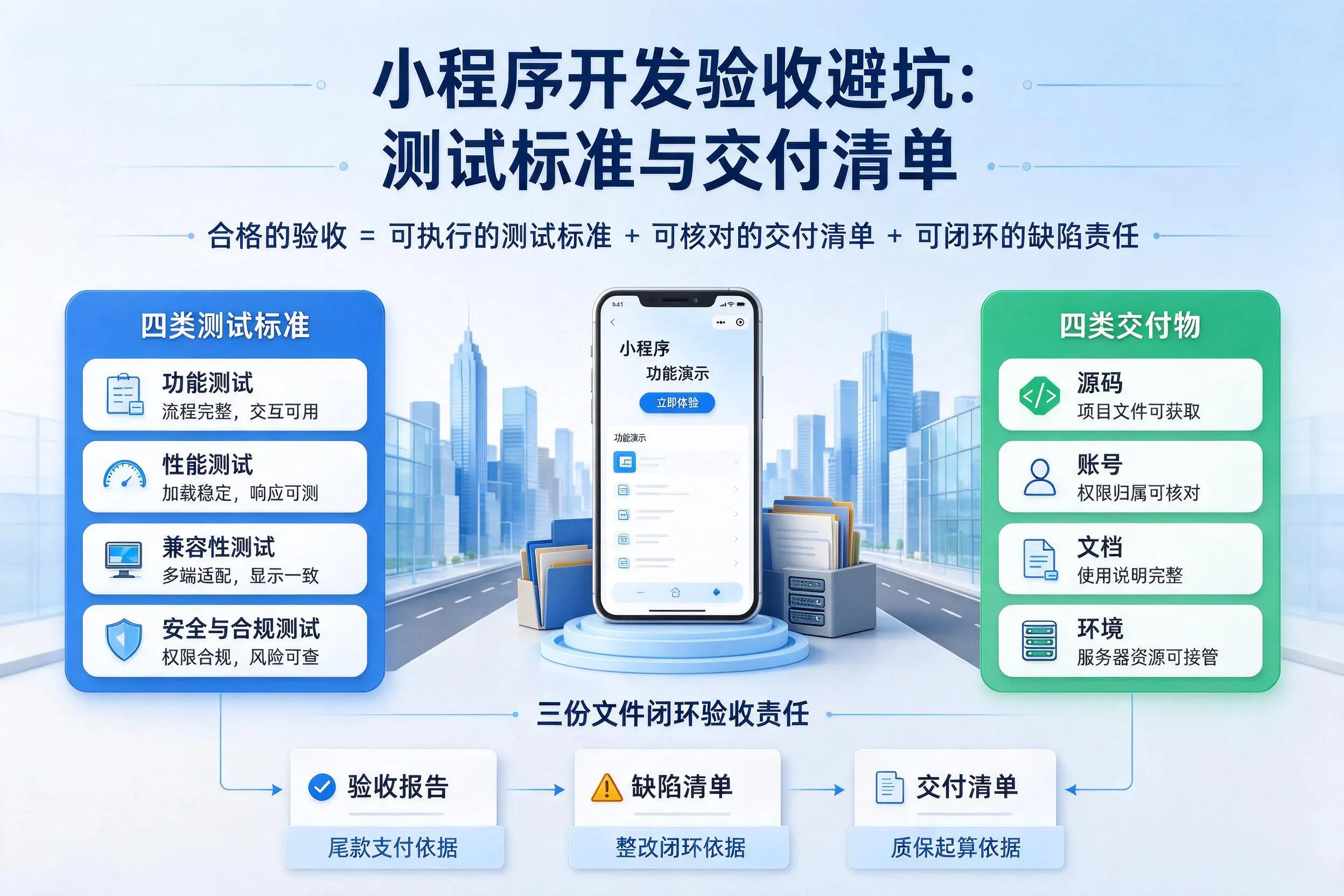 石嘴山小程序开发验收避坑:测试标准与交付清单