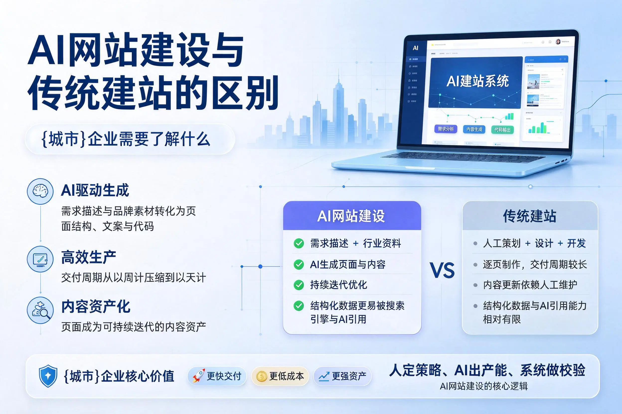 AI网站建设与传统建站的区别,石嘴山企业需要了解什么