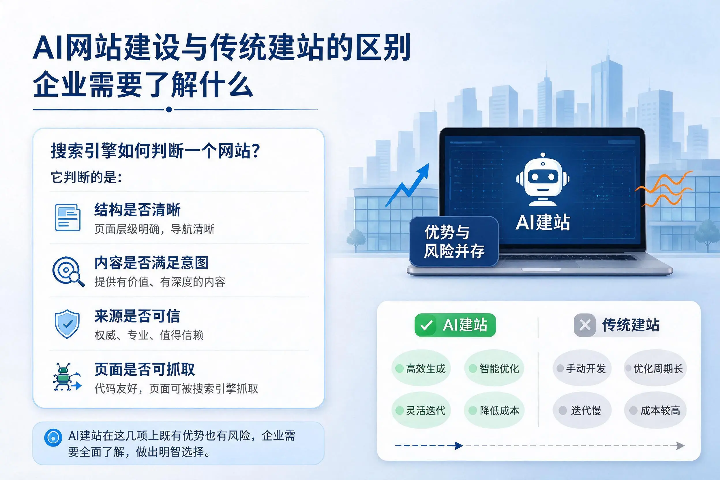 AI网站建设与传统建站的区别,石嘴山企业需要了解什么