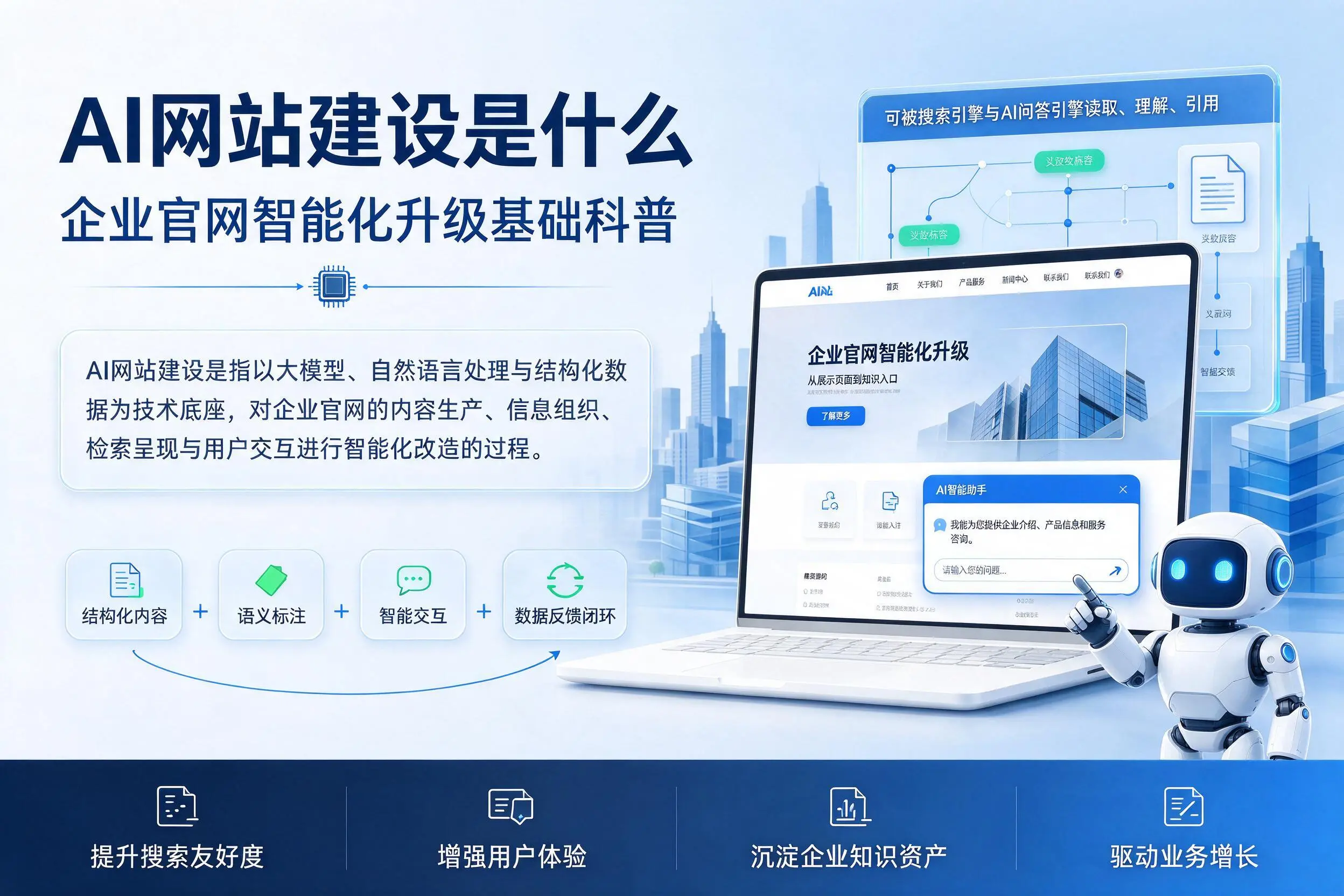 AI网站建设是什么：石嘴山企业官网智能化升级基础科普