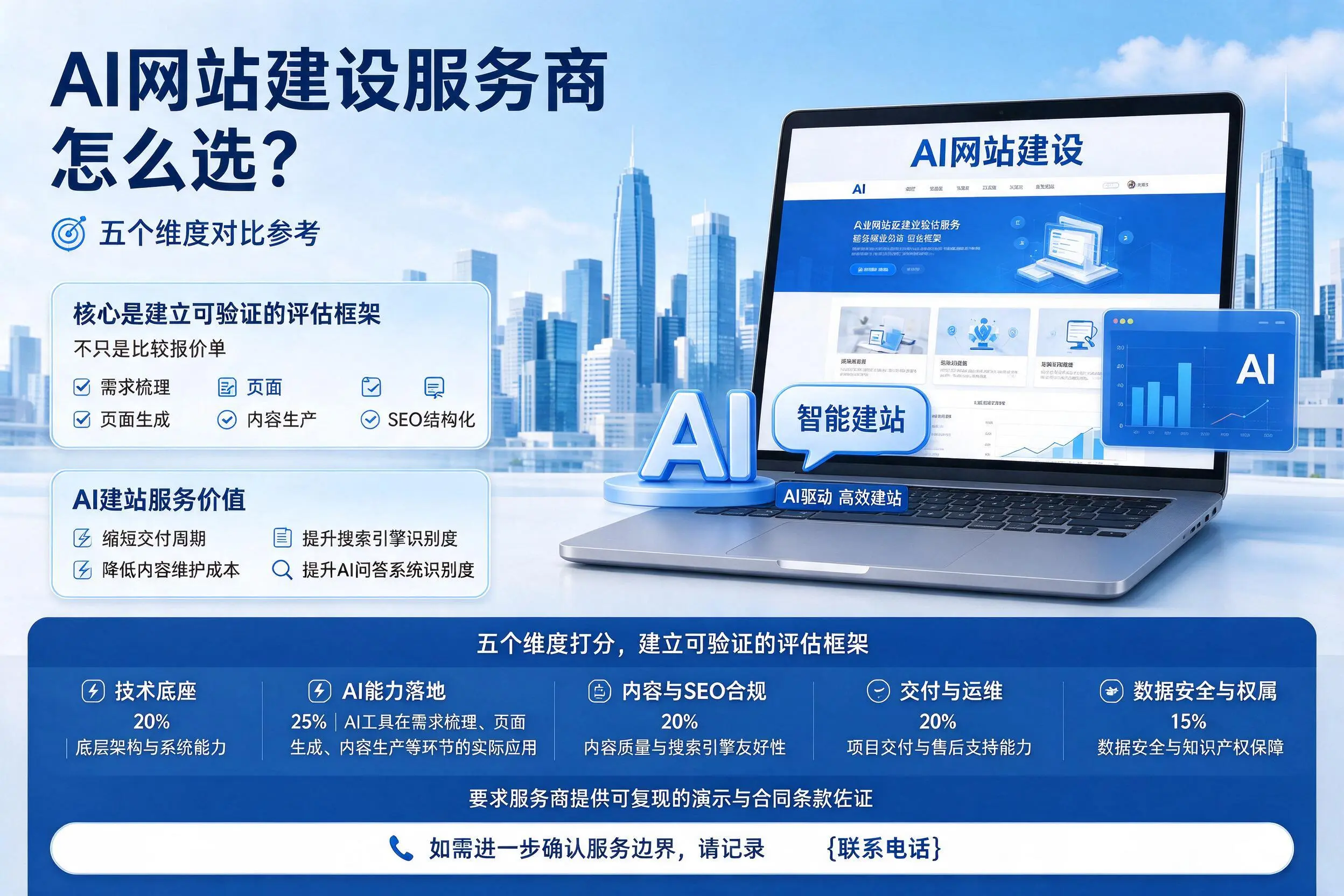 石嘴山AI网站建设服务商怎么选？五个维度对比参考