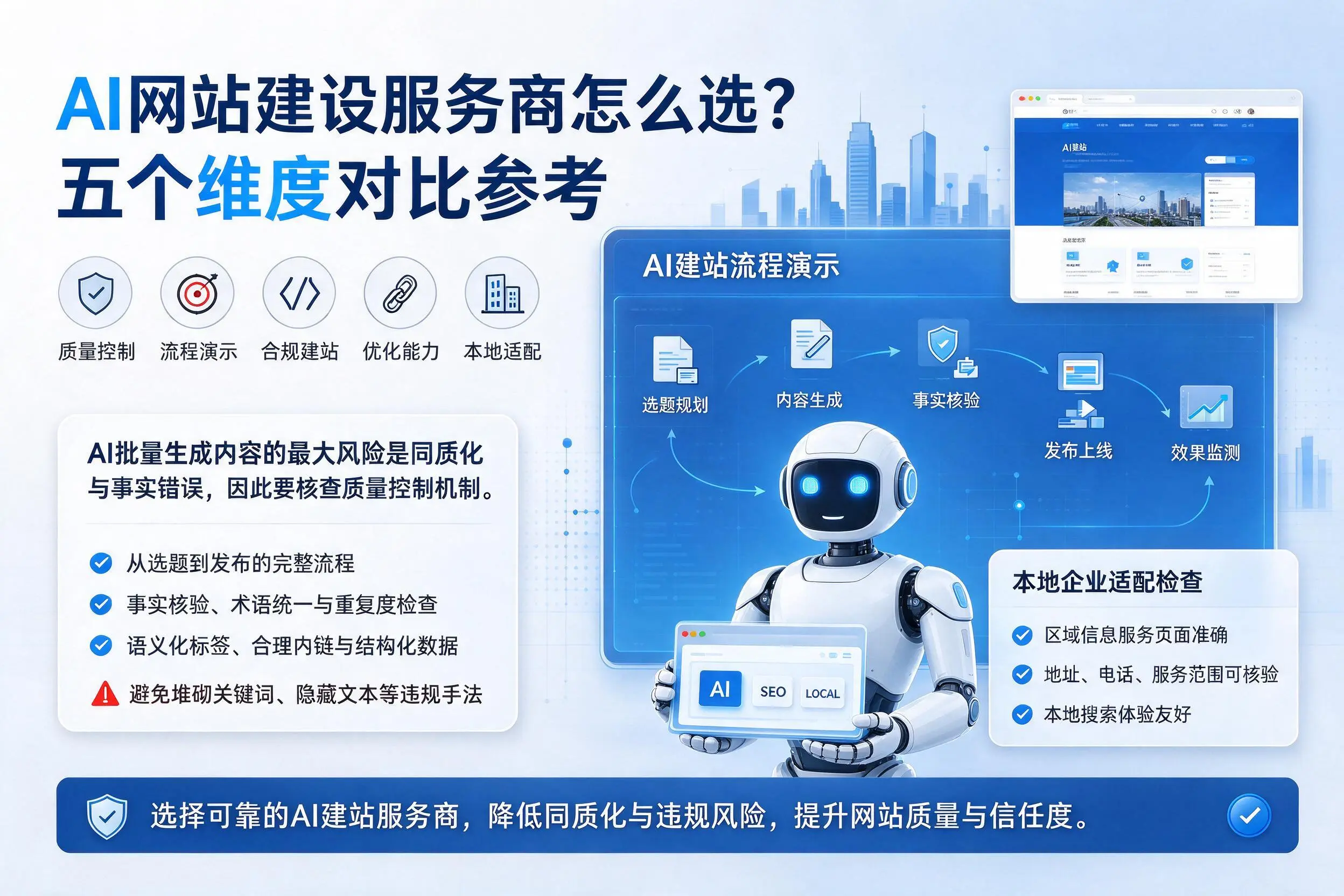 石嘴山AI网站建设服务商怎么选？五个维度对比参考