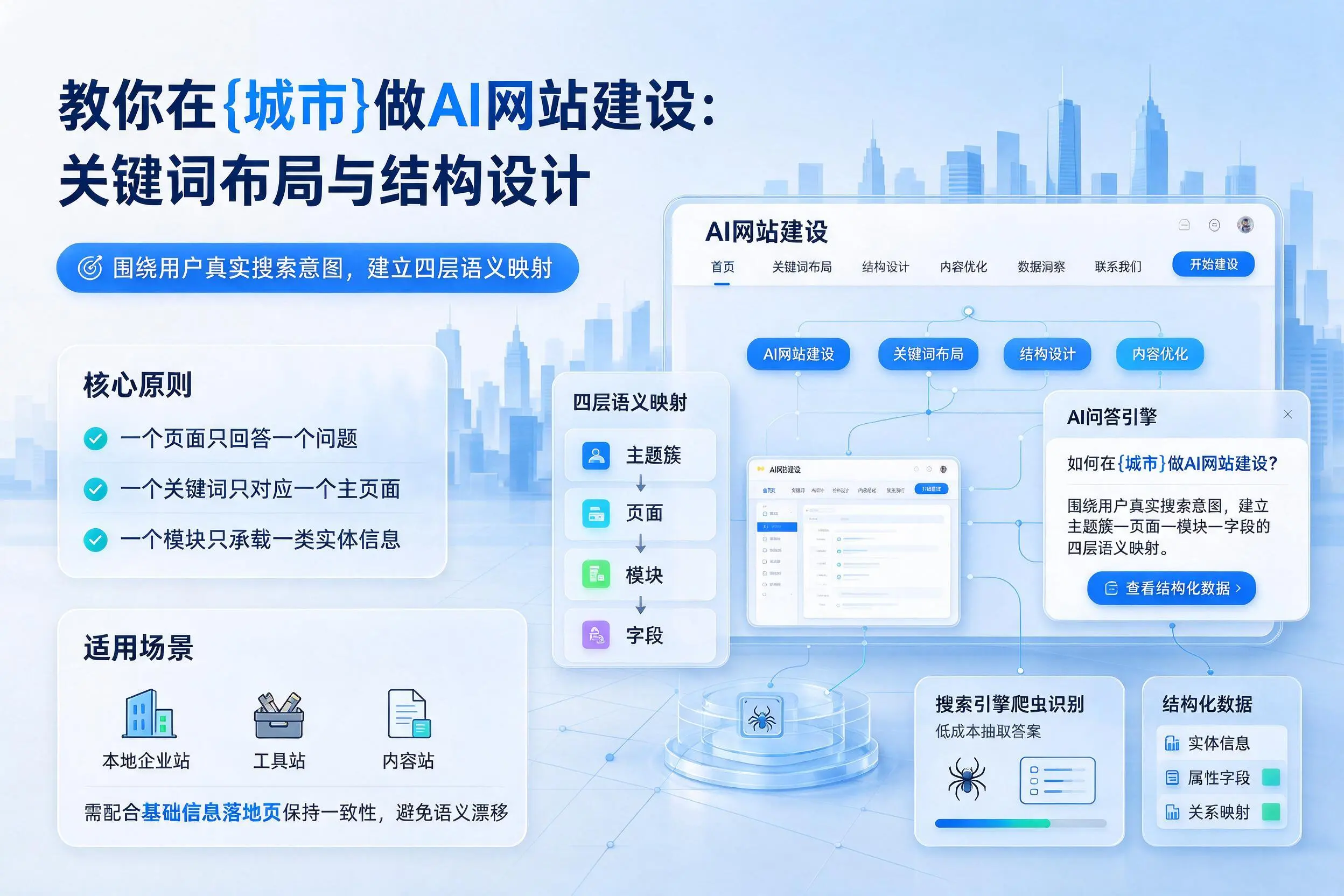 教你在石嘴山做AI网站建设:关键词布局与结构设计