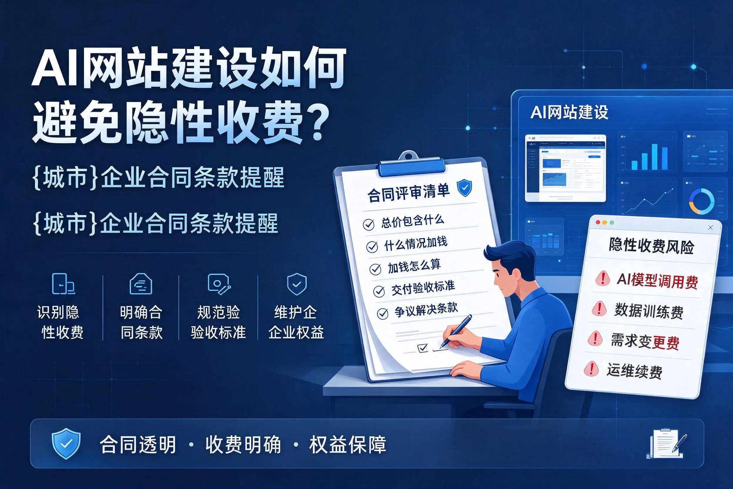AI网站建设如何避免隐性收费?石嘴山企业合同条款提醒